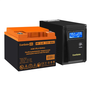 ���� ������ �������� ��� ExeGate EX295986RUS + ������� 40A� EX282979RUS SineTower SZ-600.LCD.AVR.1SH 600VA/360W, ��������-�������� ������������