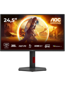 ���� ������ ������� AOC 24,5" Q25G4SR, 16:9, IPS, QHD, 1ms, 400cd, 300Hz, HDMI, DP, SPK, HAS ��������-�������� ������������