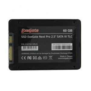 SSD-���������� ���� ���� ExeGate SSD 60GB SATA3.0 Next Series EX278215RUS
