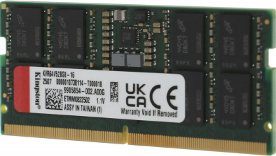 ����������� ������ Kingston Valueram KVR64V52BS8-16 DDR5 - 1x 16�� 6400���, ��� ��������� (SO-DIMM) �������