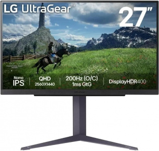 ���� ������ ������� 27" LG UltraGear 27GS85Q-B ������ 2560x1440, 180Hz, IPS LED, 1ms, HDMI/DP/USB ��������-�������� ������������