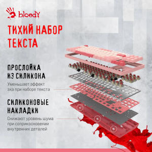 ���� ������ ���������� A4Tech Bloody S87 Energy LED pink ��������-�������� ������������