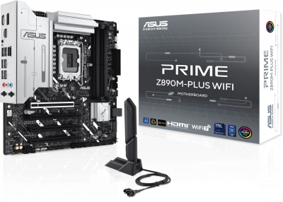 ����������� ����� Asus PRIME Z890M-PLUS WIFI ������, LGA1851, Z890, 4*DDR5, 6*SATA