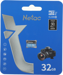 ���� ������ ����� ������ Netac P500 Standard 32GB MicroSDHC U1/C10 up to 90MB/s (NT02P500STN-032G-S) ������ ��������-�������� ������������