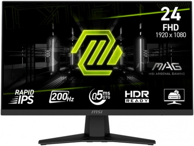 ���� ������ ������� 23.8" MSI MAG 244F ������ (1920x1080/FHD/200HZ/0.5ms/HDMI/DP) ��������-�������� ������������