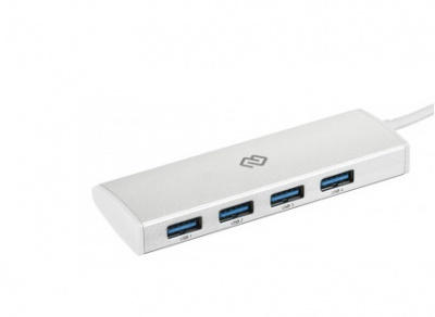 ���� ������ USB-��� Digma HUB-4U3.0-UC-S silver ��������-�������� ������������