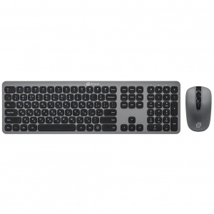 ���� ������ ���������� + ���� Oklick 300M USB 1488402, grey/black ��������-�������� ������������