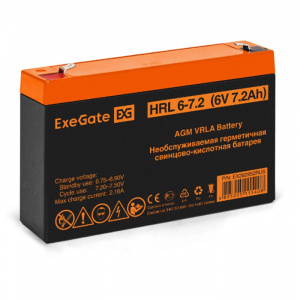 ���� ������ �������������� ������� ExeGate HRL 6-7.2 6�/7.2�� black-orange ��������-�������� ������������