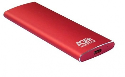 ���� ������ ������ ��� �������� ����� AgeStar 3UBNF2C m2 NGFF 2280 B-Key (��� SSD) red ��������-�������� ������������
