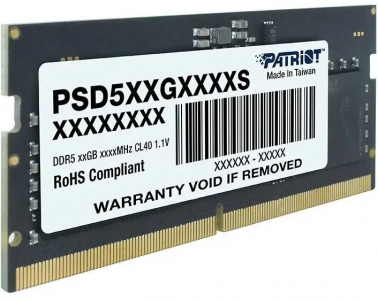����������� ������ DDR5 8Gb 4800MHz Patriot PSD58G480041S RTL PC5-38400 CL40 SO-DIMM 260-pin