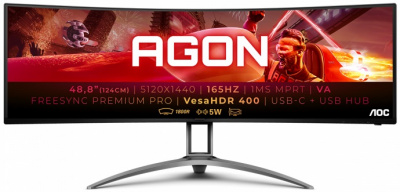 ���� ������ ������� 49" AOC AGON AG493UCX2 Black-Red ��������-�������� ������������