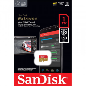 ���� ������ ����� ������ SanDisk microSDXC 1024GB Extreme ��� �������� �� SD ��������-�������� ������������