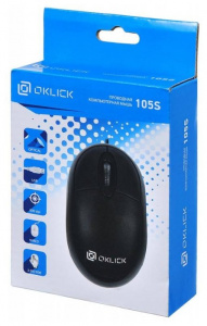 ���� ���� Oklick 105S, USB, Black ��������-�������� ������������