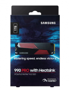SSD-���������� Samsung 1000GB, 990 PRO, M.2(22x80mm), NVMe 2.0, PCIe 4.0 x4 MZ-V9P1T0CW
