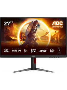 ���� ������ ������� AOC 27" 27G4HA (16:9, IPS, FHD, 200Hz, HDMI, DP, SPK, HAS) ������ ��������-�������� ������������