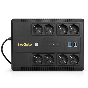 ���� ������ ��� ExeGate NEO NNB-850.LED.AVR.8SH.CH 850VA/510W, LED, AVR, 8*Schuko, 4*USB ������ (EX295012RUS) ��������-�������� ������������
