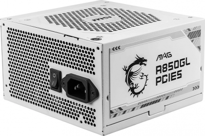 ���� ������� MSI MAG A850GL PCIE5 WHITE, 850W, (306-7ZP8A24-CE0) �����, 80+ Gold