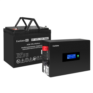���� ������ ��� ExeGate EX295992RUS + ������� 75A� EX282983RUS IdealSine SR-600.LCD.2SH ��������-�������� ������������
